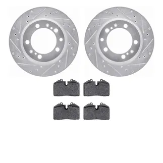 R1 Concepts WGSN1-02019 eLINE Rotor - Drilled & Slotted - Silver W/ Performance Pads